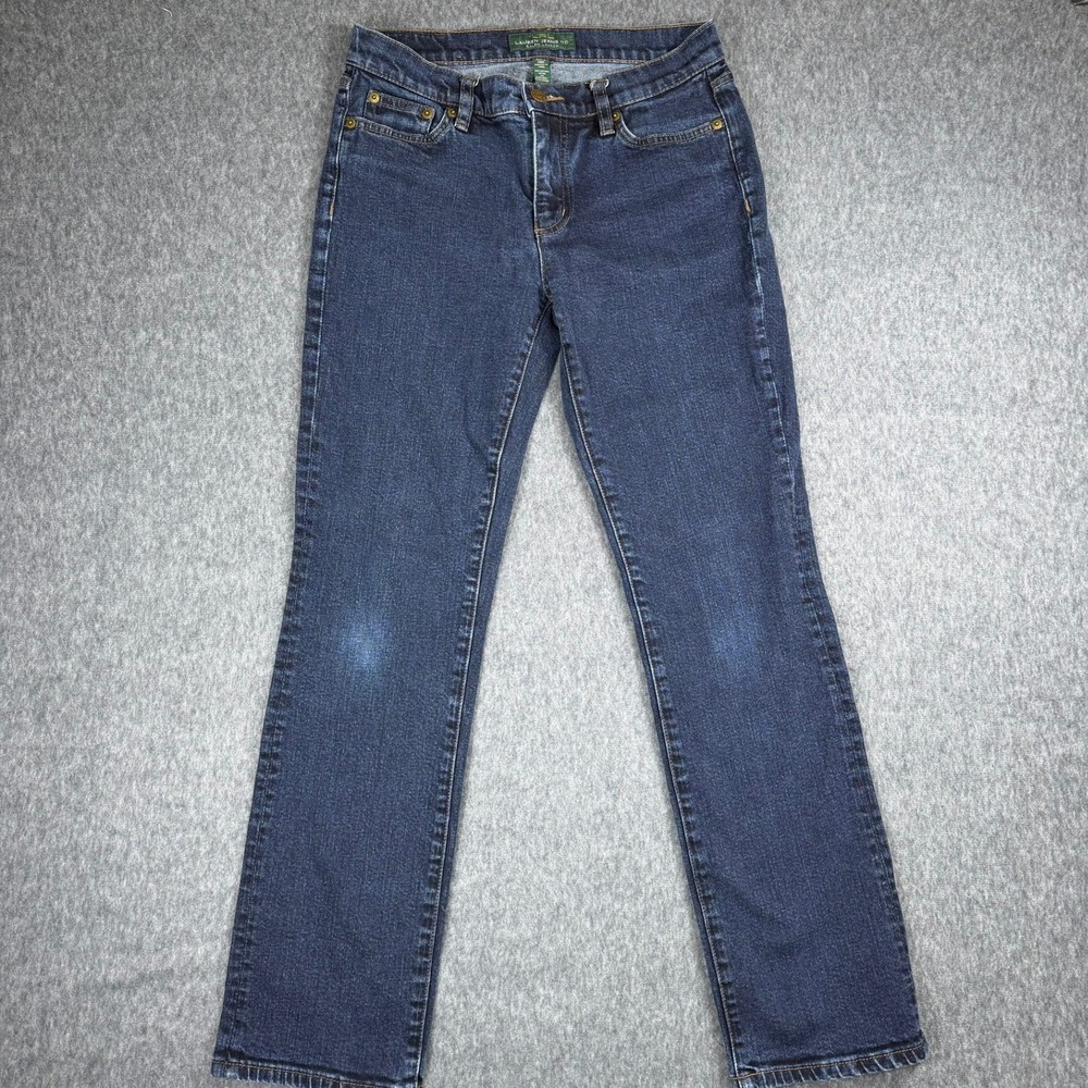Lauren Ralph Lauren Jeans Womens 6 Classic Straight Leg Dark Wash‎ Indigo Blue